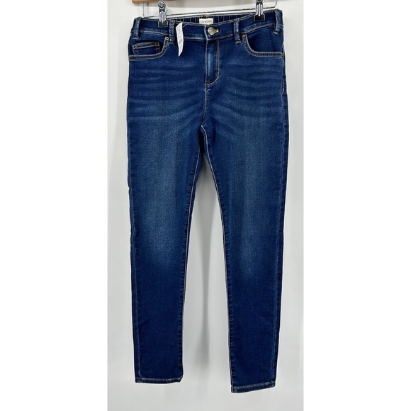 Crewcuts Girls Blue Denim Dark Wash Jeans Straight Front Size 14 NWT - Picture 1 of 6